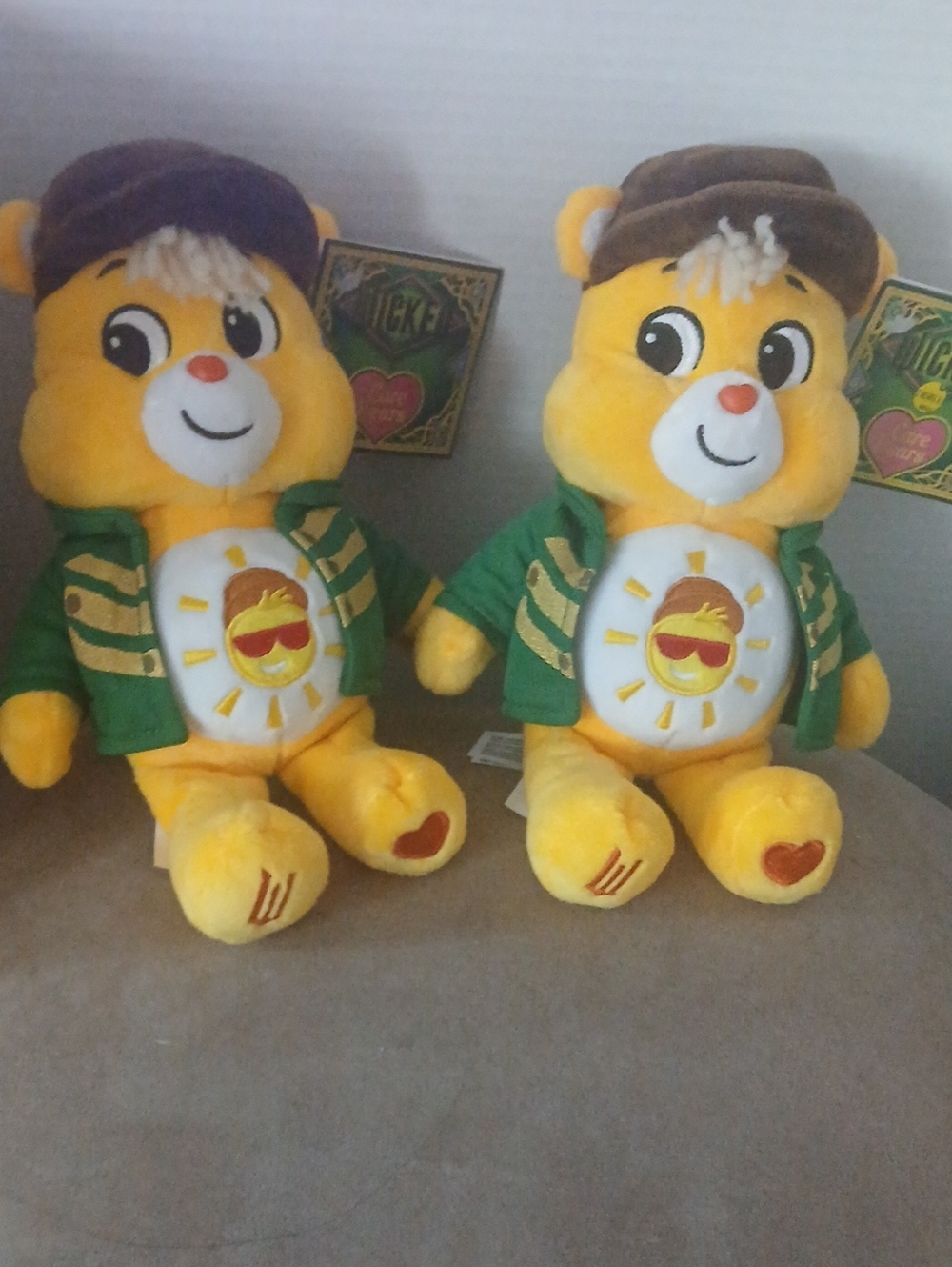 Wicked BearYellow Sun Emoji Bear Plush with Green Jacket